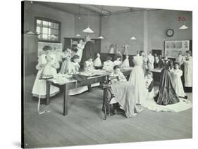 Dressmaking Class, Borough Polytechnic, Southwark, London, 1907-null-Stretched Canvas