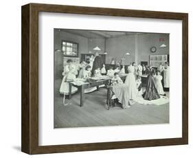 Dressmaking Class, Borough Polytechnic, Southwark, London, 1907-null-Framed Photographic Print