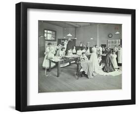 Dressmaking Class, Borough Polytechnic, Southwark, London, 1907-null-Framed Photographic Print