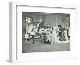 Dressmaking Class, Borough Polytechnic, Southwark, London, 1907-null-Framed Photographic Print