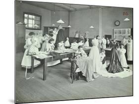Dressmaking Class, Borough Polytechnic, Southwark, London, 1907-null-Mounted Photographic Print