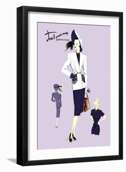 Dressy Suit with Hat-null-Framed Art Print