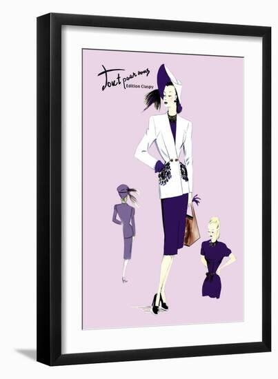 Dressy Suit with Hat-null-Framed Art Print