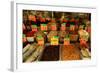 Dried Chinese Herbs, Mushrooms, and Spices in Front of a Grocery-Sabine Jacobs-Framed Photographic Print