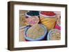 Dried Flowers and Herbs at a Spice Market, Rahba Kedima in Marrakech-Peter Adams-Framed Photographic Print