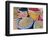 Dried Flowers and Herbs at a Spice Market, Rahba Kedima in Marrakech-Peter Adams-Framed Photographic Print