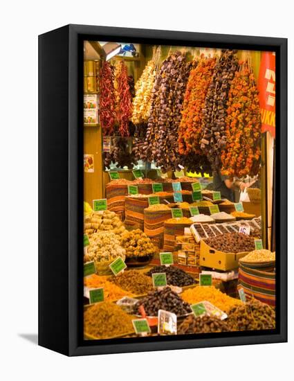 Dried Fruit and Spices for Sale, Spice Market, Istanbul, Turkey-Darrell Gulin-Framed Stretched Canvas