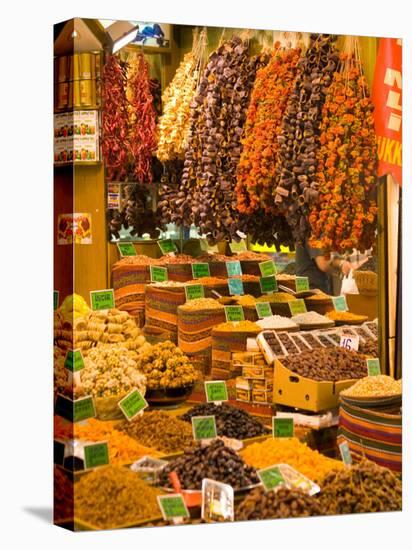 Dried Fruit and Spices for Sale, Spice Market, Istanbul, Turkey-Darrell Gulin-Stretched Canvas