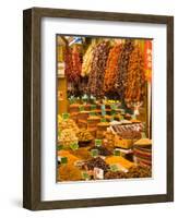 Dried Fruit and Spices for Sale, Spice Market, Istanbul, Turkey-Darrell Gulin-Framed Photographic Print