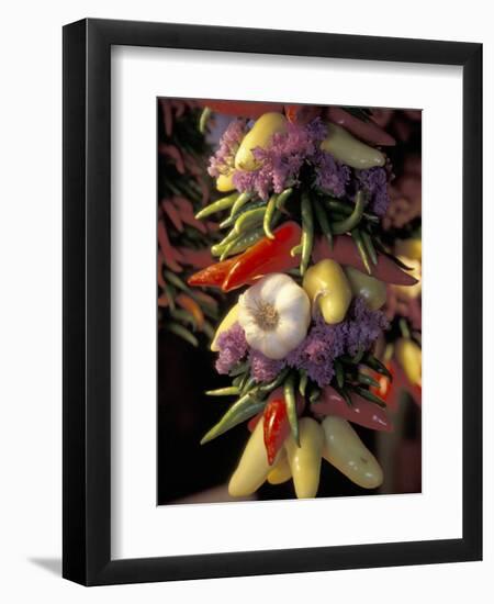 Dried Jalepeno Peppers and Garlic at Pike Place Market, Seattle, Washington, USA-Merrill Images-Framed Photographic Print