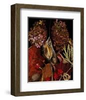 Dried Leaves hydrangea-null-Framed Art Print