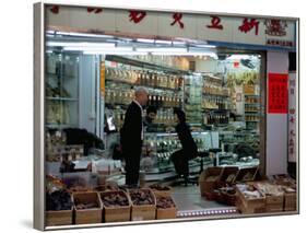 Dried Seafood Shop, Des Voeux Road West, Sheung Wan, Hong Kong Island, Hong Kong, China-Amanda Hall-Framed Photographic Print