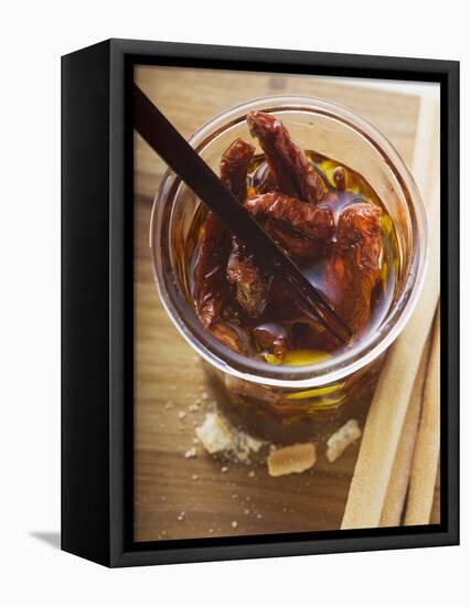 Dried Tomatoes in Oil, Grissini Beside Them-Eising Studio - Food Photo and Video-Framed Stretched Canvas