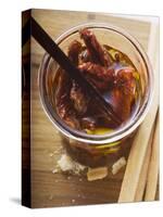 Dried Tomatoes in Oil, Grissini Beside Them-Eising Studio - Food Photo and Video-Stretched Canvas