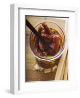 Dried Tomatoes in Oil, Grissini Beside Them-Eising Studio - Food Photo and Video-Framed Photographic Print