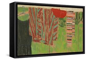 Dries Et Beret Rouge Sur Paravent, 2004-Delphine D. Garcia-Framed Stretched Canvas