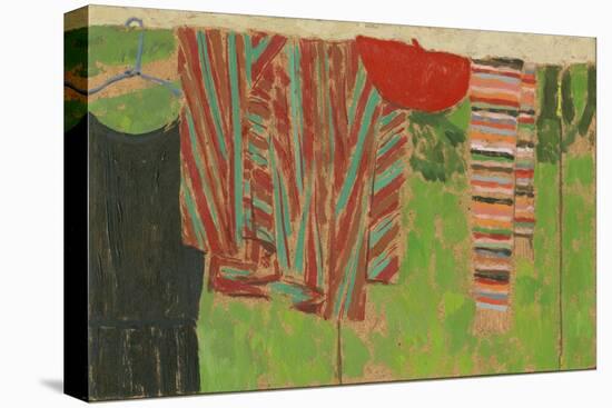 Dries Et Beret Rouge Sur Paravent, 2004-Delphine D. Garcia-Stretched Canvas