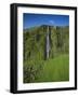 Drifandi Waterfall and Moss-Covered Cliff-null-Framed Photographic Print