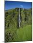 Drifandi Waterfall and Moss-Covered Cliff-null-Mounted Photographic Print