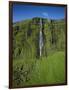 Drifandi Waterfall and Moss-Covered Cliff-null-Framed Photographic Print