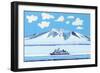 drift ice ship-Hiroyuki Izutsu-Framed Giclee Print