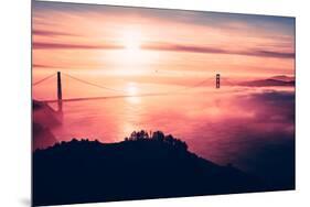 Drifting Fog Over Golden Gate and San Francisco-Vincent James-Mounted Photographic Print