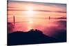 Drifting Fog Over Golden Gate and San Francisco-Vincent James-Stretched Canvas