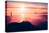 Drifting Fog Over Golden Gate and San Francisco-Vincent James-Stretched Canvas