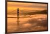 Drifting In, Sunrise Fog Envelopes Golden Gate Bridge, San Francisco-Vincent James-Framed Photographic Print