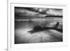 Driftwood on a Beach-George Oze-Framed Photographic Print