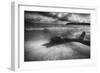 Driftwood on a Beach-George Oze-Framed Photographic Print