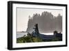 Driftwood on the beach at La Push on the Pacific Northwest coast, Washington State, United States o-Martin Child-Framed Photographic Print