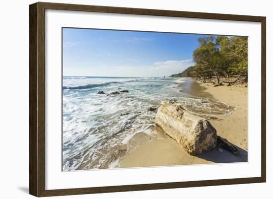 Driftwood on This Beautiful Surf Beach Near Mal Pais, Playa Santa Teresa, Costa Rica-Rob Francis-Framed Photographic Print