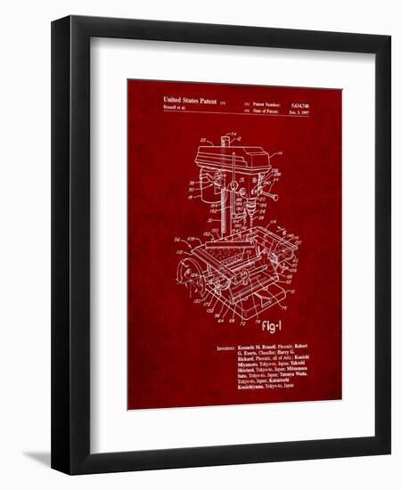 Drill Press Patent-Cole Borders-Framed Art Print