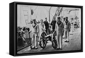 Drill with a Light Gun on Board HMS Camperdown, 1895-Gregory & Co-Framed Stretched Canvas