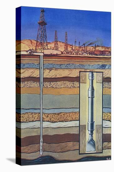 Drilling an Oil Well - Boring by Turbine-null-Stretched Canvas