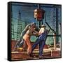 "Drilling for Oil," November 9, 1946-Mead Schaeffer-Framed Stretched Canvas