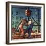 "Drilling for Oil," November 9, 1946-Mead Schaeffer-Framed Giclee Print