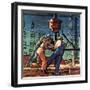 "Drilling for Oil," November 9, 1946-Mead Schaeffer-Framed Giclee Print