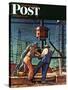 "Drilling for Oil," Saturday Evening Post Cover, November 9, 1946-Mead Schaeffer-Stretched Canvas