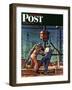 "Drilling for Oil," Saturday Evening Post Cover, November 9, 1946-Mead Schaeffer-Framed Premium Giclee Print