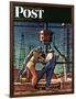 "Drilling for Oil," Saturday Evening Post Cover, November 9, 1946-Mead Schaeffer-Framed Giclee Print