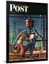 "Drilling for Oil," Saturday Evening Post Cover, November 9, 1946-Mead Schaeffer-Framed Giclee Print