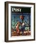 "Drilling for Oil," Saturday Evening Post Cover, November 9, 1946-Mead Schaeffer-Framed Giclee Print