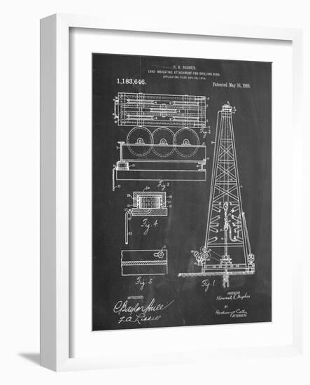 Drilling Rig Patent-null-Framed Art Print