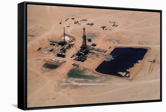 Drilling Rig-null-Framed Stretched Canvas