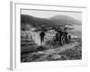 Drilling Rock, Montana, 1916-Asahel Curtis-Framed Giclee Print