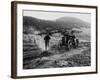 Drilling Rock, Montana, 1916-Asahel Curtis-Framed Giclee Print