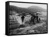 Drilling Rock, Montana, 1916-Asahel Curtis-Framed Stretched Canvas