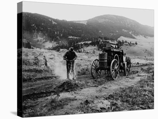 Drilling Rock, Montana, 1916-Asahel Curtis-Stretched Canvas